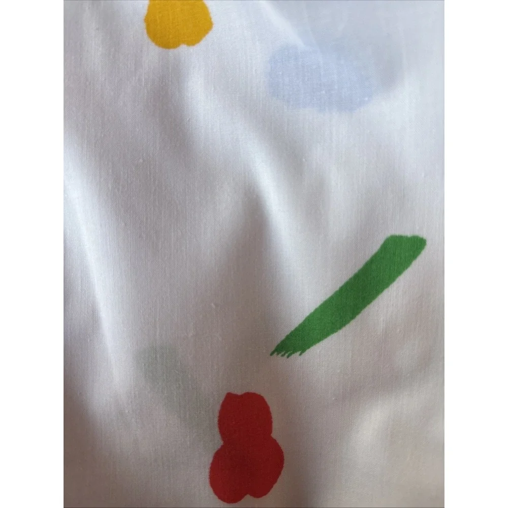 Vintage MARIMEKKO Snow Flower King FLAT Sheet  dan river 1982  Bedding